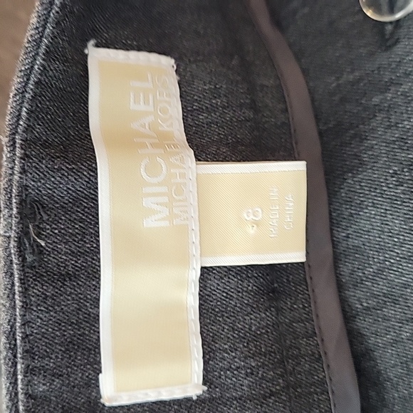Michael Kors Gray Straight Leg Trousers Pants - Picture 6 of 7
